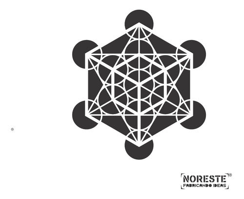 Noreste Ideas Metatron Cube Stencil 30 cm Diameter 1