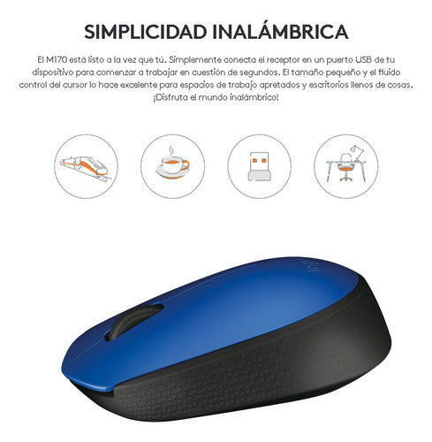 Logitech Wireless Mouse M170 - Various Colors 1