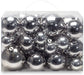 AMS 40-Count Christmas Ball Ornaments 4 Sizes - Silver 0
