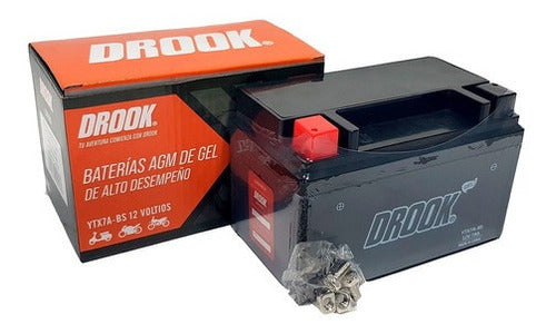 Drook Battery YTX7A-BS Gel Tornado CBX250 0