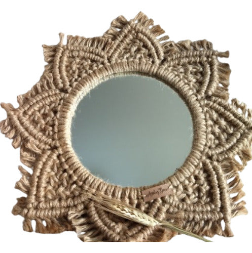 Analuzdecohome Macrame Jute Mirror 0