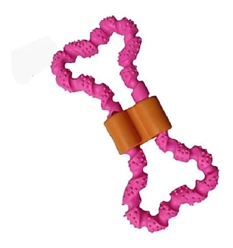 Oasis Large Pink Braided Bone Chew Toy for Pets 0