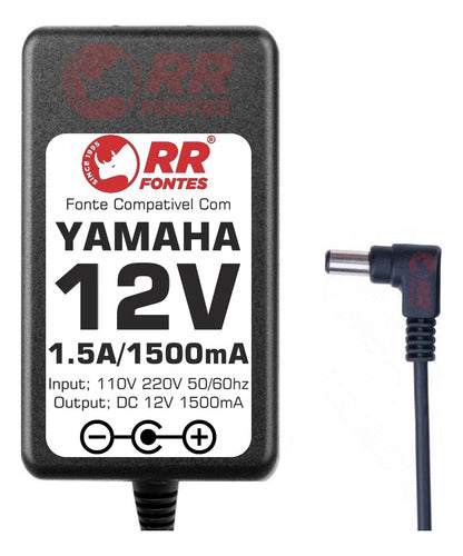 Fonte Carregador 12v 1,5a Para Teclado Yamaha Psr-185 Psr185 0