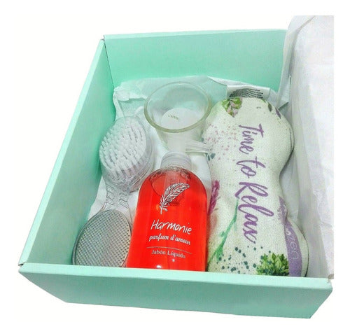 Set Caja Regalo Box Spa Rosas Kit Relax Aroma N46 Disfrutalo