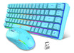 Combo Teclado+mouse Sensación Teclado Mecánico Azul Celeste 0