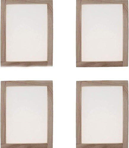 4 Pack Wooden Paper Making Screen Papermaking Mould Deckle . 0