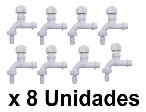 Monarca Pack of 8 PVC Stem Faucets with ½ Inch Spout 1