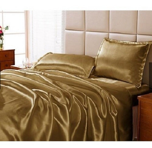 Casa Mi Satin Sheet Set 4 Pieces Various Colors 1