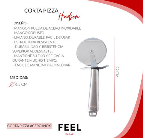 Hudson Pizza Kit - Board + Pizza Mold + Pizza Cutter 1