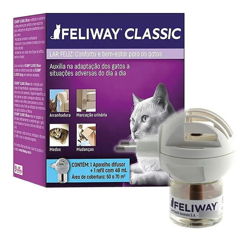 Feliway Classic Difusor E Refil Gatos +feliway Classic Spray 0