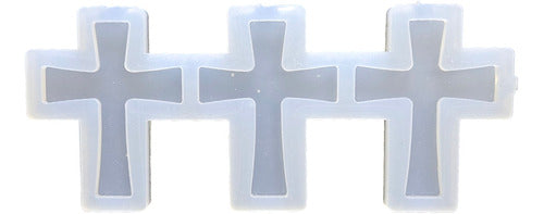 Mementica Silicone Mold Cross 5cm X3 Keychains Charms Resin Art 0