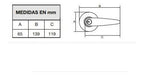 Yale Dover Satin Nickel Handle with Key 460352 - Ynter 1