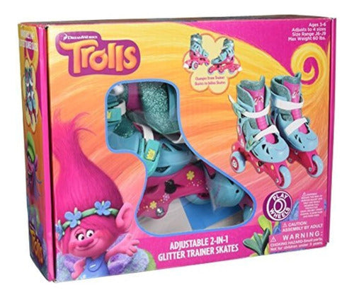 DreamWorks Trolls Poppy Girls Glitter Convertible Roller Skates 2