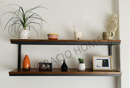 Horacio Home Floating Shelf - Double Shelf - Bookcase 1