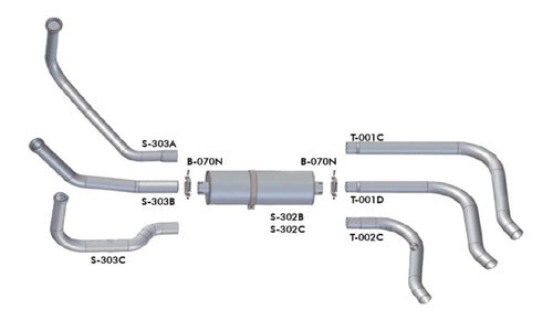 Tubo Galvanizado Salida Motor P/scan T/r 112 3 1/2 PuLG C 1