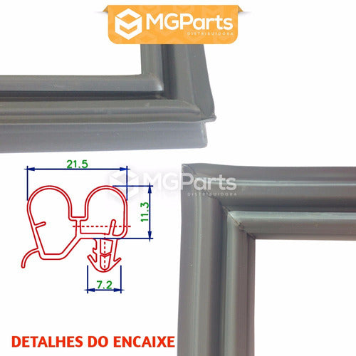 Uma Dobradiça, 2 Borracha Freezer Horizontal Metalfrio Da550 3