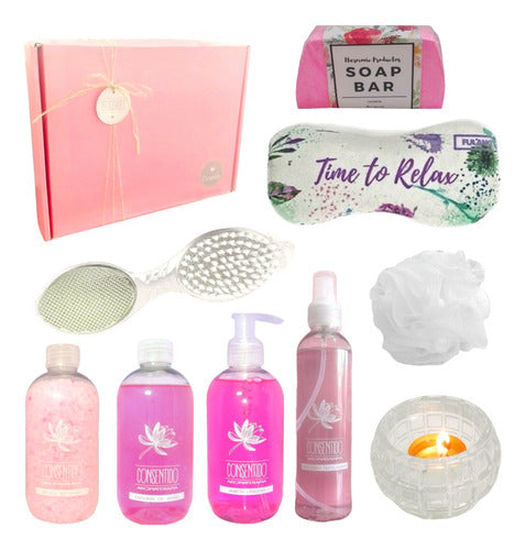 Business Gift Spa Box Set Zen Roses Aroma N03 - Set Caja Regalo Empresarial Box Spa Rosas Kit Zen N03