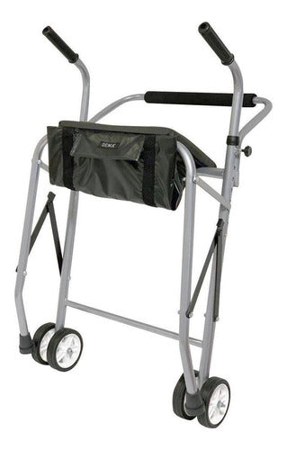 D.E.M.A. Foldable Walker with Wheels, Seat, and Bag for Seniors 1