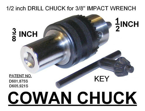 Cowan 3/8-Inch Impact Wrench Accessory; 1/2-Inch Chuck 2