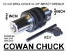 Cowan 3/8-Inch Impact Wrench Accessory; 1/2-Inch Chuck 2