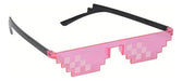 Lentes 8 Bits Para Fiesta Pixelado Cotillón Rosa - Oh 0