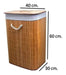 Large Bamboo Laundry Basket with Lid 7