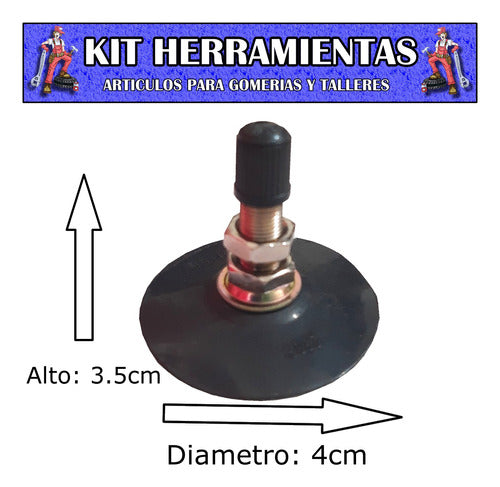 KIT HERRAMIENTAS Válvula Tr-51 Por 4 Unidades Para Reparacion Camara Moto 1