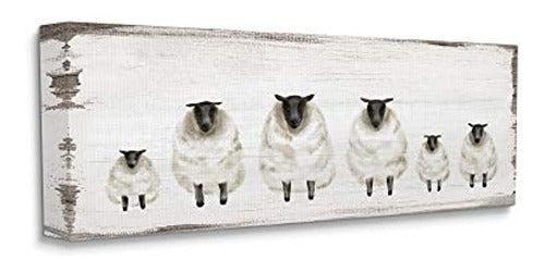 Stupell Industries Fluffy Farm Sheep Herd Rustic Country Ani 0