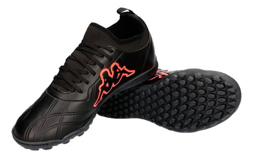 Kappa Unisex Veloce Soccer Cleats Black-Coral 3