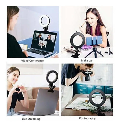 ERO 16cm LED Ring Light with Universal Clamp - Ideal for Conferences 1