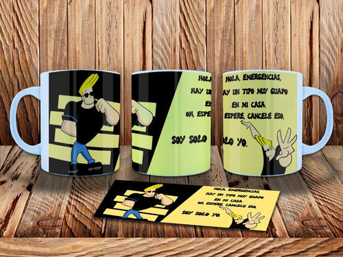 Malala Johnny Bravo Retro Humor Ceramic Mug 1