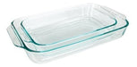 Pyrex Basics - Platos Para Hornear De Vidrio Oblongo Transpa 1