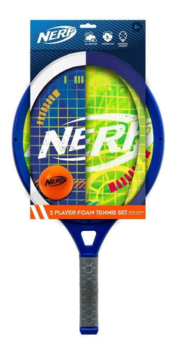 Juego Set Tenis Nerf Franklin Niño 2 Raquetas Blanca Y Azul 0