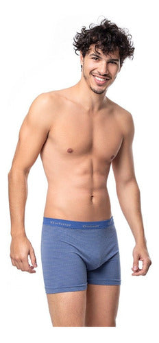 Dufour Men's Seamless Striped Cotton Boxer 12051 1