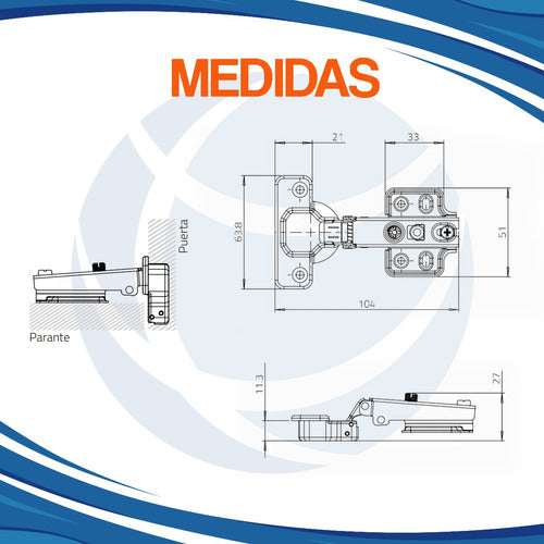 Cima Pack 10 Premium Codo 0 Cazoleta 35 Mm Grupo Euro 3