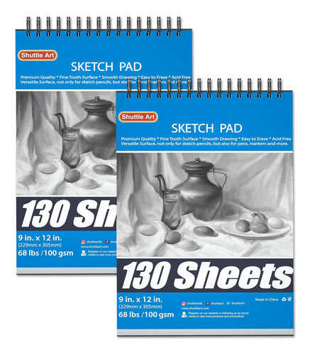 Shuttle Art Smooth Drawing Papers 130 Pages x2 0