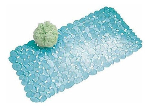 Antideslizante Para Bañera Alfombra Piedras 34x66cm - Azul 0