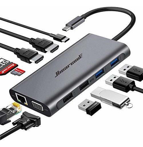 Estacion De Acoplamiento Para Portatil Usb-c 11 En 1 0