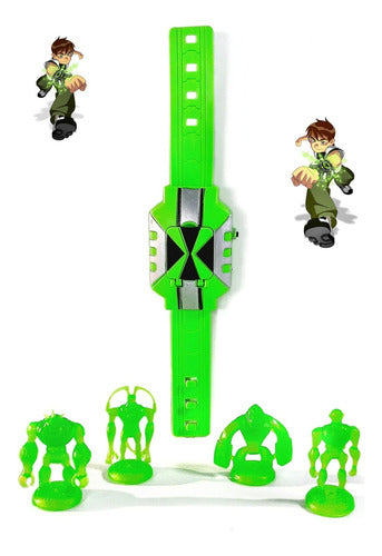 QuickShot Ben 10 Watch with Lights and Sound Effects Featuring 4 Characters 0