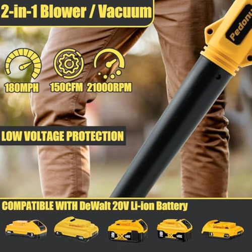 PEDONY Wireless Leaf Blower for Dewalt Battery 1