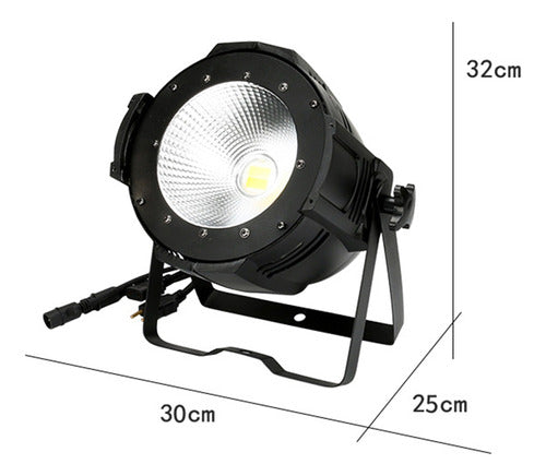 Led Par Cob 200w Cortinas Brancas Padrão Iluminação 1