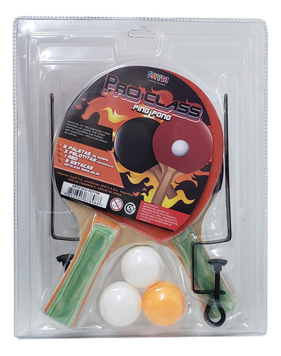 Faydi Set Juego Paletas De Ping Pong Pelotas Y Red Shp Tunishop 0