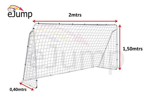 Juguete Arco De Futbol 2mtrs X 1,5mtrs Con Red Desmontable 1