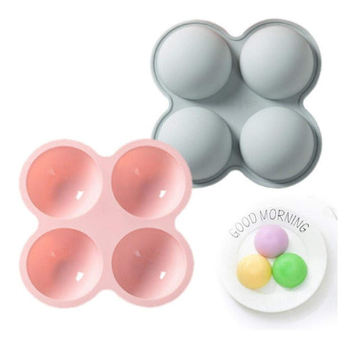 Florida-Home Silicone Mold for 4 Semi-Spheres 8 cm Ø Each 5