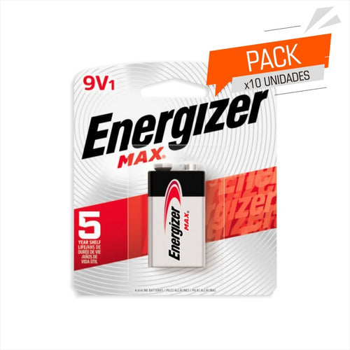 Energizer Max Alkaline 9V Battery Set x10 0