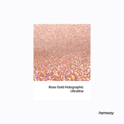 Hemway Rose Gold Holographic Glitter Sprinkles for Body Art 1