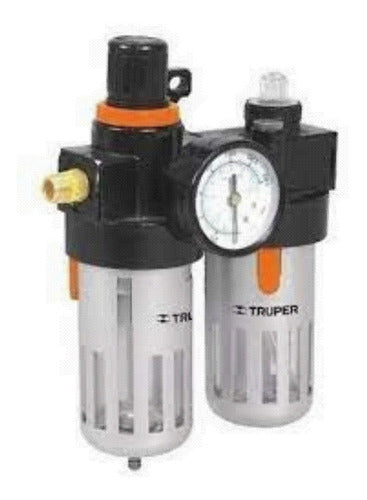 Truper Filtro-Regulador Trampa De Agua Para Compresor Rosca 1/4 NPT 1