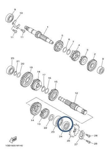 Reten De Piñon Yamaha Xtz125 Cod. 93102-20812 1