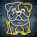 Safari Publicidad Neon Led Bulldog Dog Sign 1