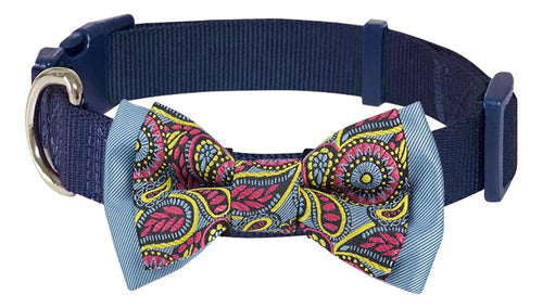 Blueberry Pet 4 Patterns Paisley Print Removable Bowtie 0